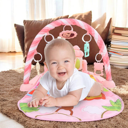 Tapis d’Éveil - KiddoMat™ - Paradis Animalier Rose