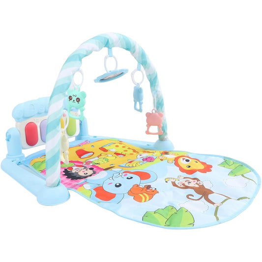 Tapis d’Éveil - KiddoMat™ - Paradis Animalier Bleu