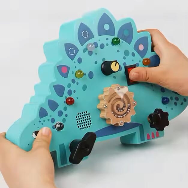 Tableau Montessori - BusyBoardCircuit™ - Stégosaure